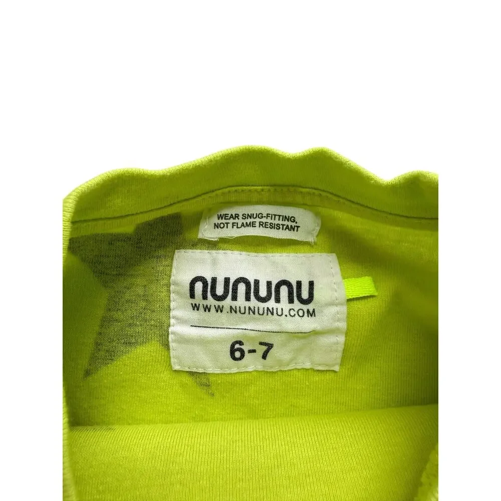 Nununu Neon Stars Short Sleeve Pajama Set Size 6-7y